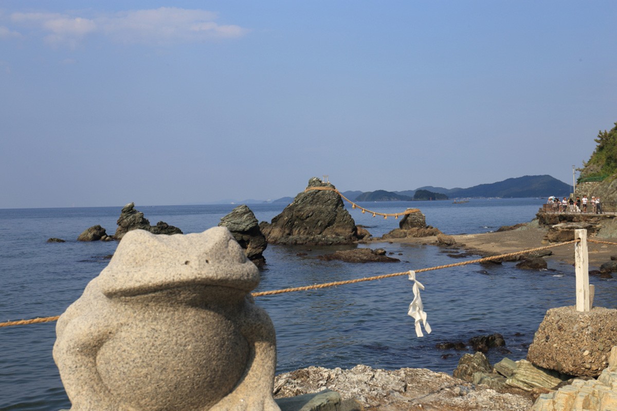 The Offshore Rocks, Meoto Iwa, in Mie Prefecture Standing as a Symbol of Marriage